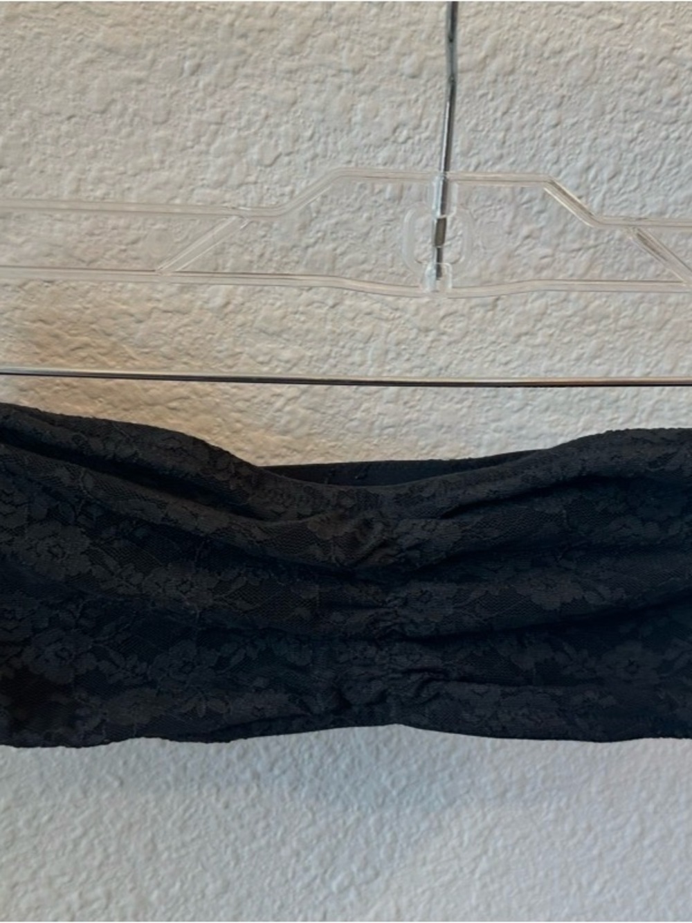Black Lace Bandeau Top